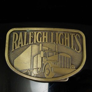 Vintage Raleigh Buckle Lights Belt Buckle 18 Wheeler Trucker Belt ...