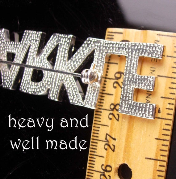 Huge Sparkle Brooch / Vintage Rhinestone Pin / Drag Queen