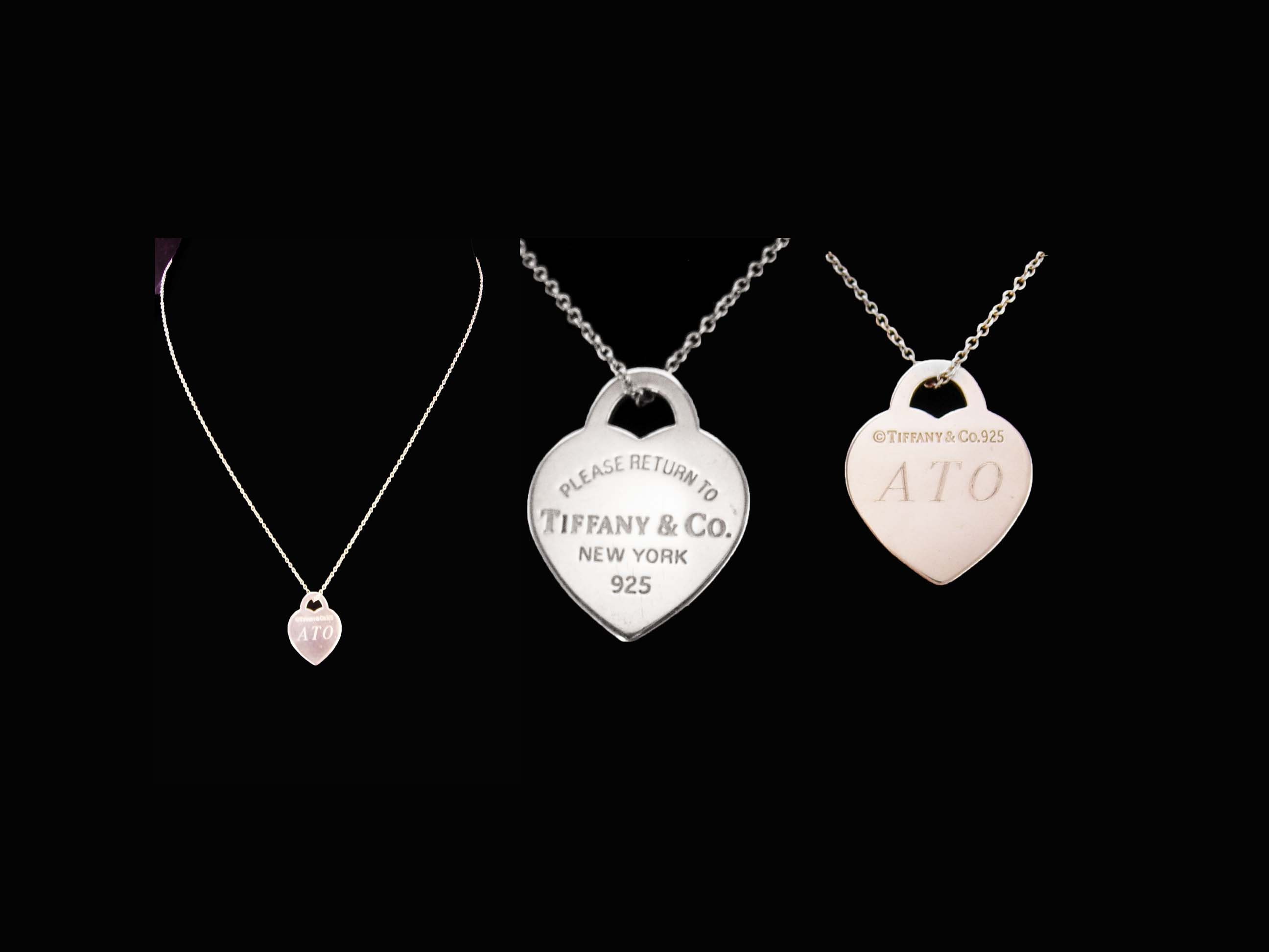 Sterling Tiffany Heart Necklace - Vintage 925 Sweetheart