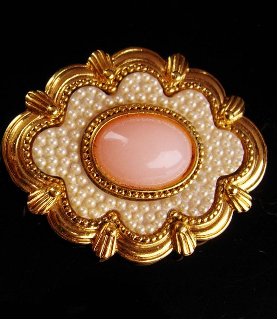 Antique style Victorian brooch - edwardian seed p… - image 1