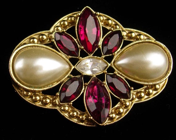 Antique style Victorian brooch - 1928 edwardian p… - image 2