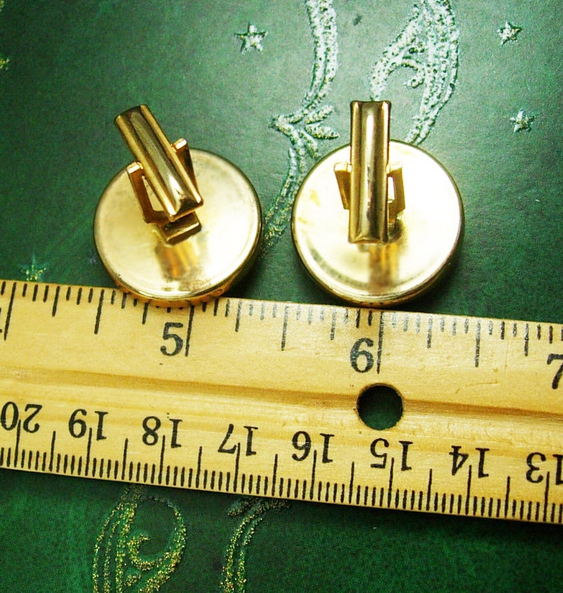 Gorgeous PINK Flower under glass Cufflinks embroidery wedding cuff links florist gift mans womens petit point gold cuff links