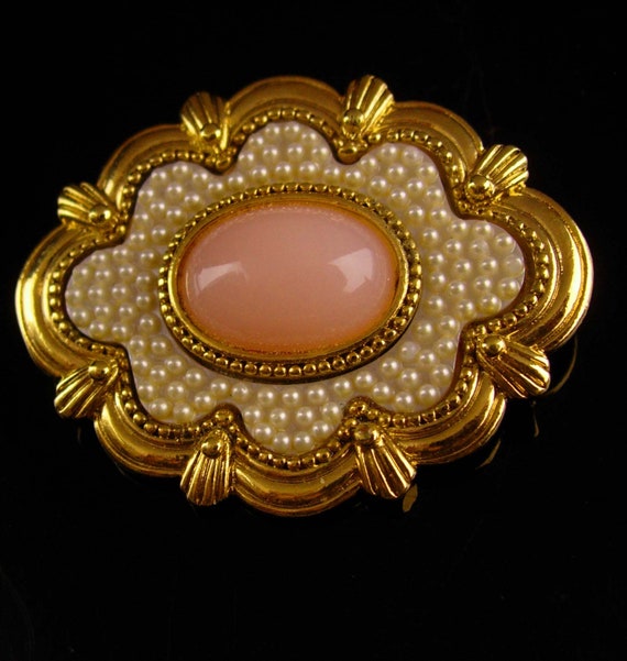 Antique style Victorian brooch - edwardian seed p… - image 3