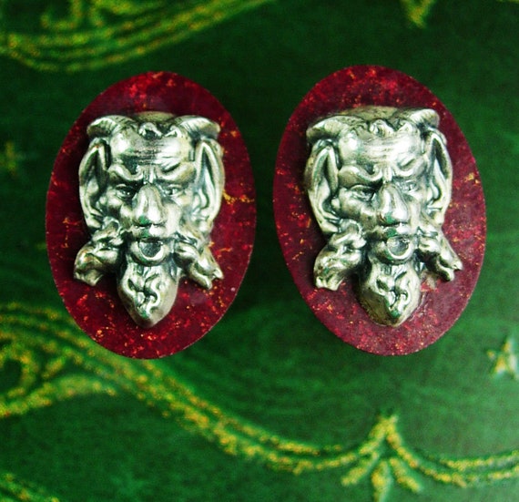 Vintage Devil Cufflinks / Hickok jewelry / bakelit