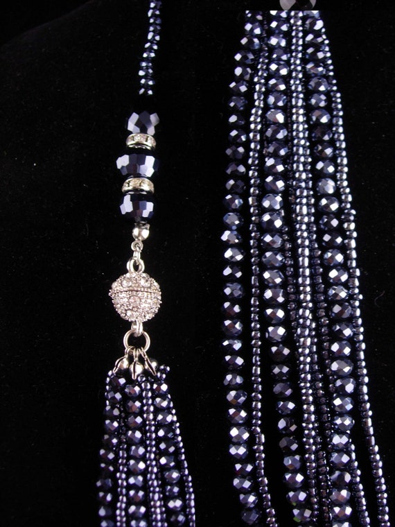 Designer statement flapper necklace - chandelier … - image 3