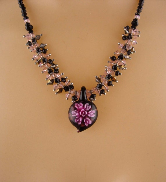 Murano Flower necklace / sweetheart gift / signed… - image 4