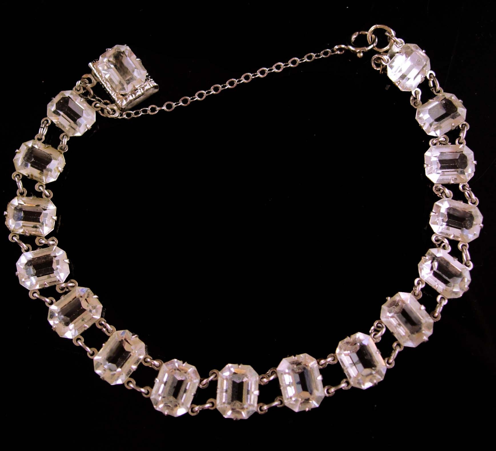Vintage Art Deco Rock Crystal Bracelet / Antique Brilliant Etsy