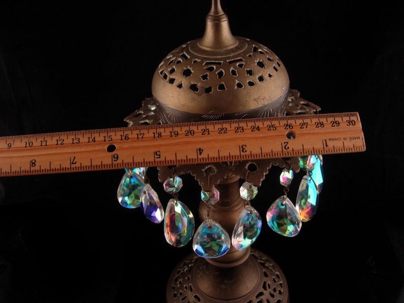 Antique Gyspy Incense Burner Aurora Borealis Prism Etsy