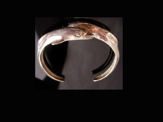 Sterling Dolphin bracelet / Kabana silver cuff ba… - image 5
