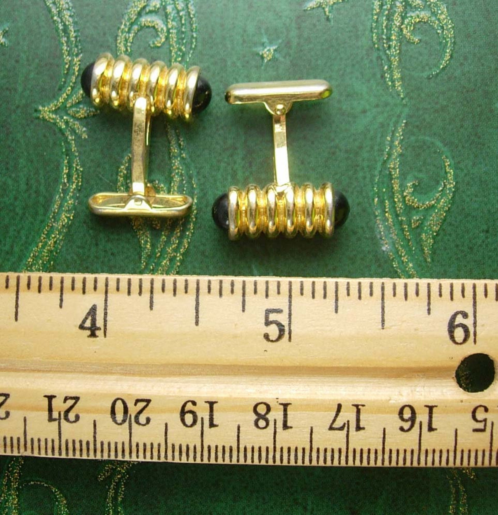 Vintage Tuxedo Cufflinks Wedding Jewelry Groom Gift Gold Plate Etsy