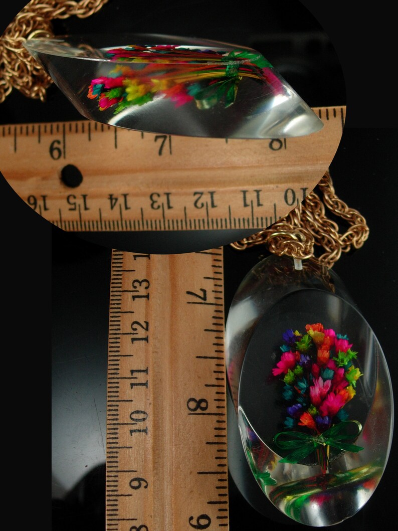 HUGE necklace 1940s LUCITE Necklace Flower bouquet vintage thick dimensional tubular slice Sweetheart gift mid century modern