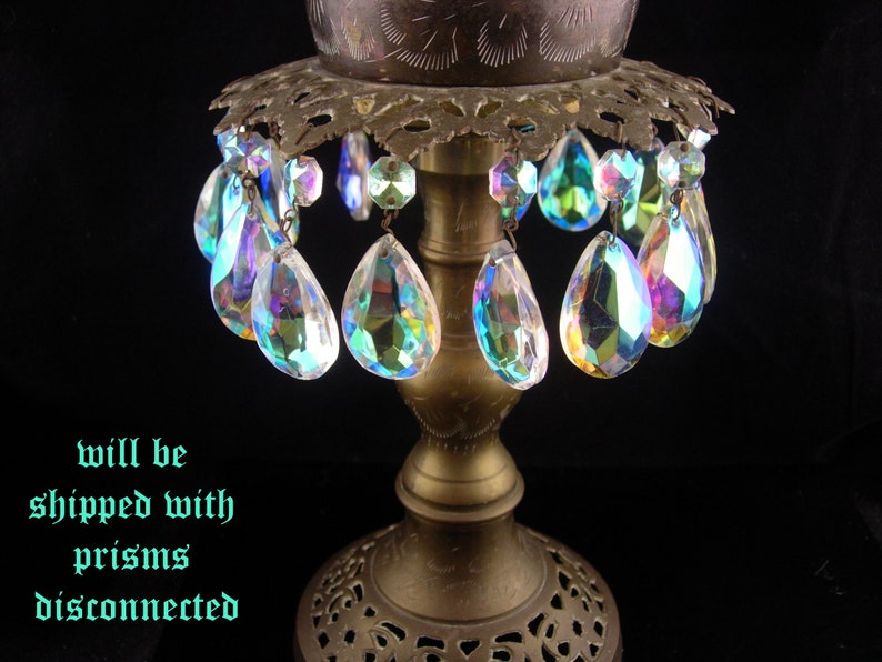 Antique Gyspy Incense Burner Aurora Borealis Prism Etsy