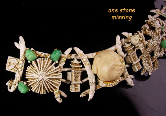 Vintage Har Dragon Bracelet - Medieval DRAGON - Buddha Head