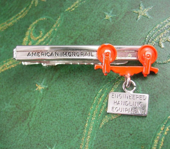American Monorail Tie Clip Vintage Engineered Hand