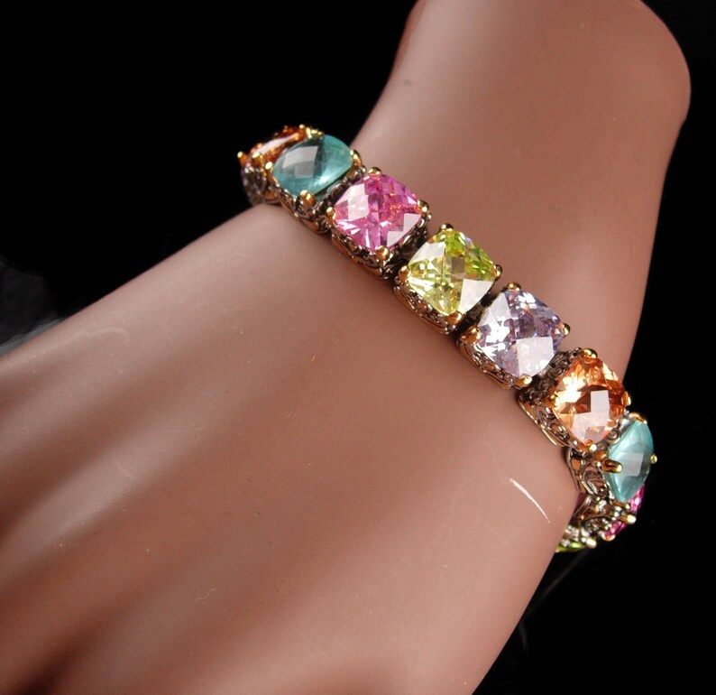 Stunning Extra Wide Seta Bracelet Fancy Sides 7 1/2 Etsy