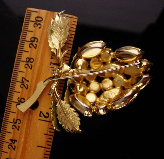 Vintage Alice Caviness Brooch - yellow fruit - rh… - image 7