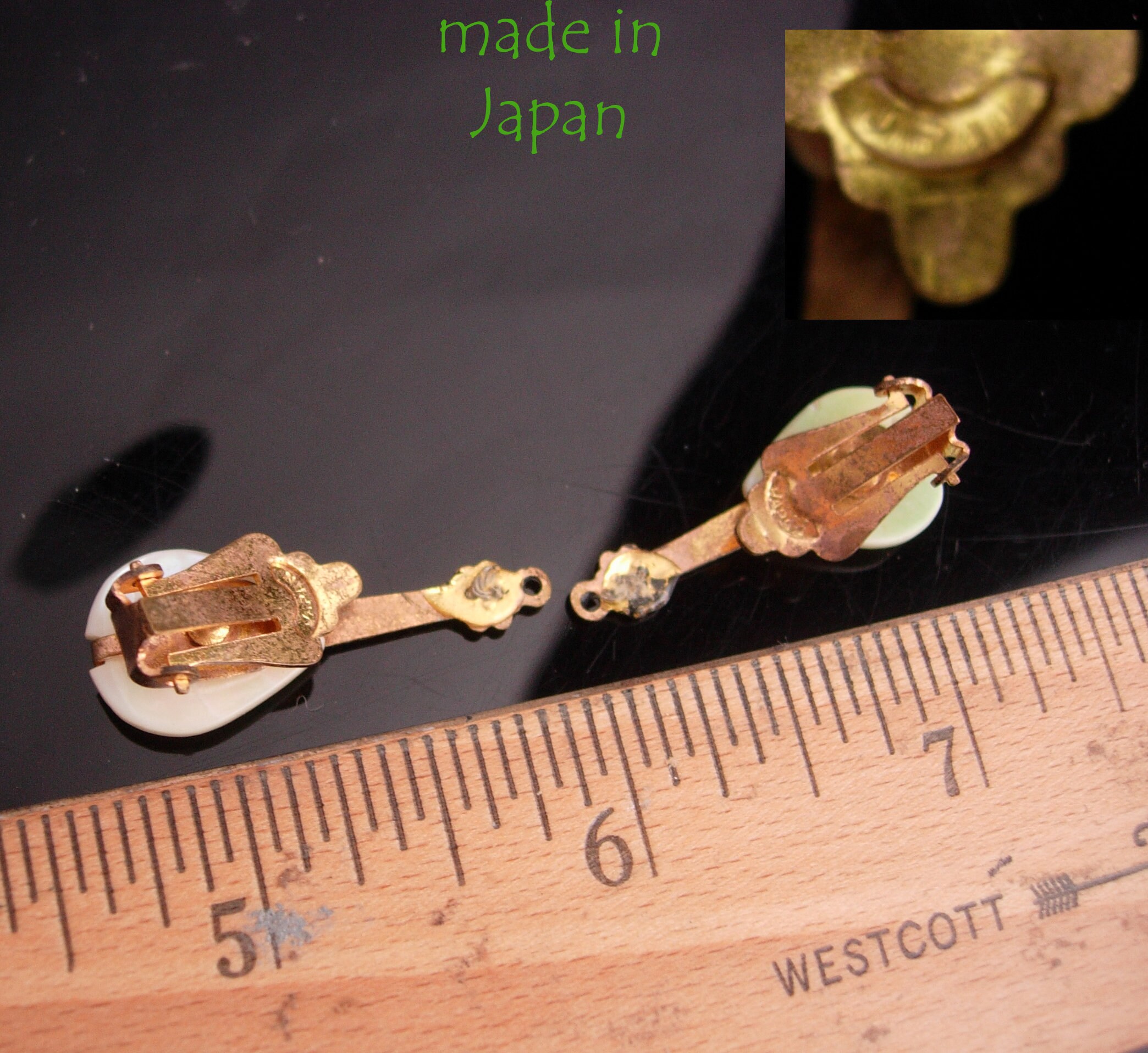 Mandolin Earrings Figural Jewelry Vintage Japan Clip on Etsy