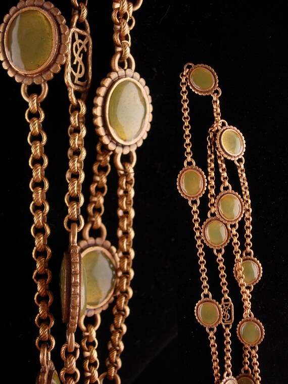 Vintage Yves Saint Laurent necklace - Gripoix gla… - image 5