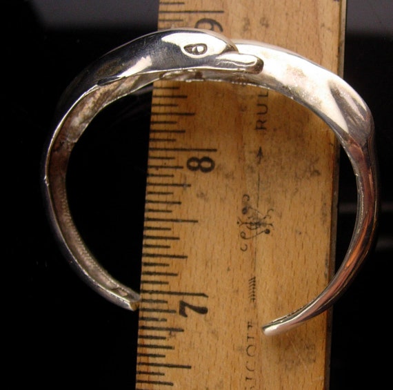Sterling Dolphin bracelet / Kabana silver cuff ba… - image 7