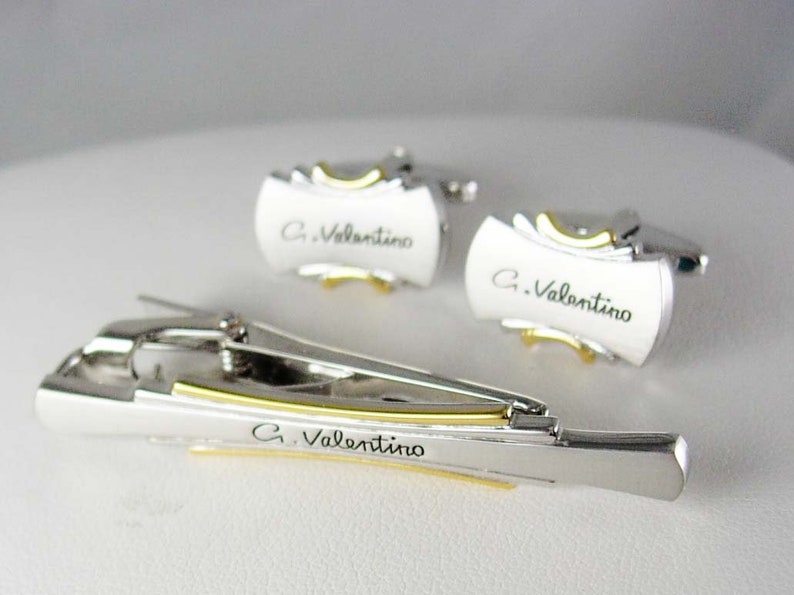 STUNNING VALENTINO Garavani Cufflinks Vintage Two Tone ITALY Etsy