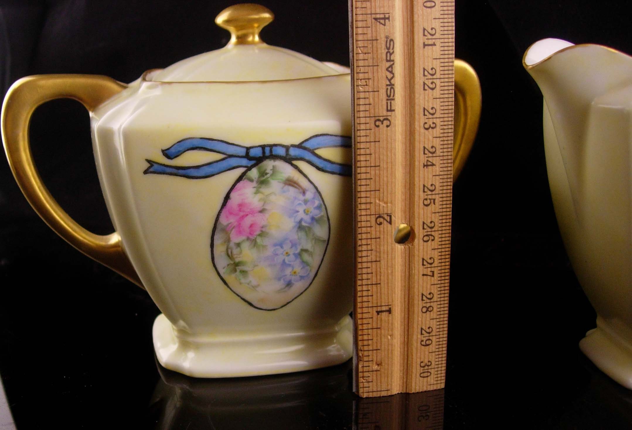 Vintage French Creamer Sugar Set China Pitcher / off White / Etsy