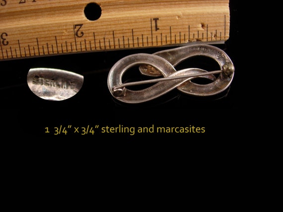 Exotic sterling  Snake brooch - Brilliant marcasi… - image 3