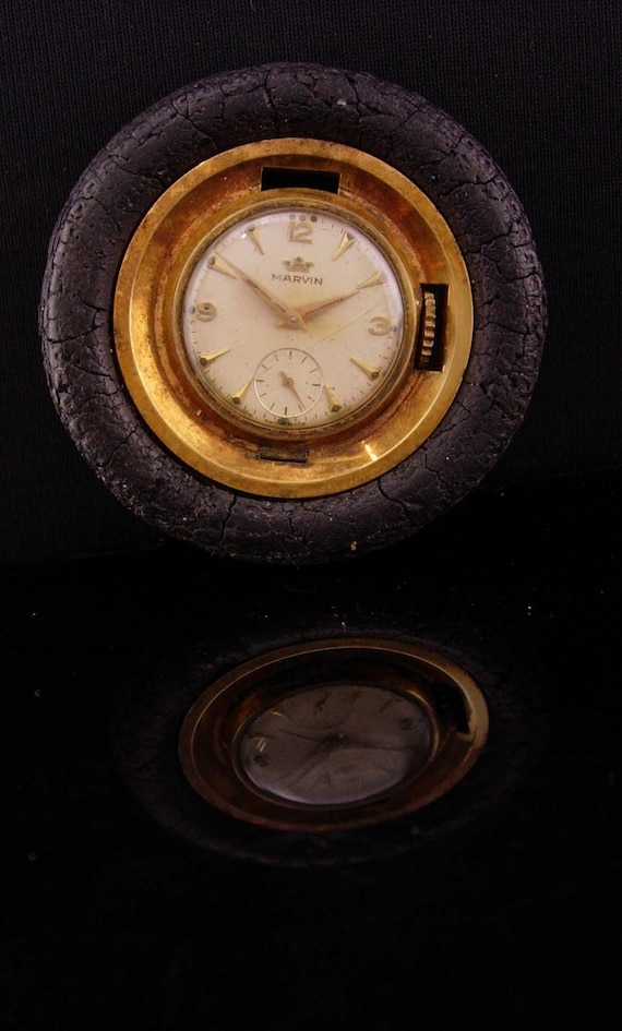 Vintage Swiss Marvin Tire Watch - novelty pocketwa