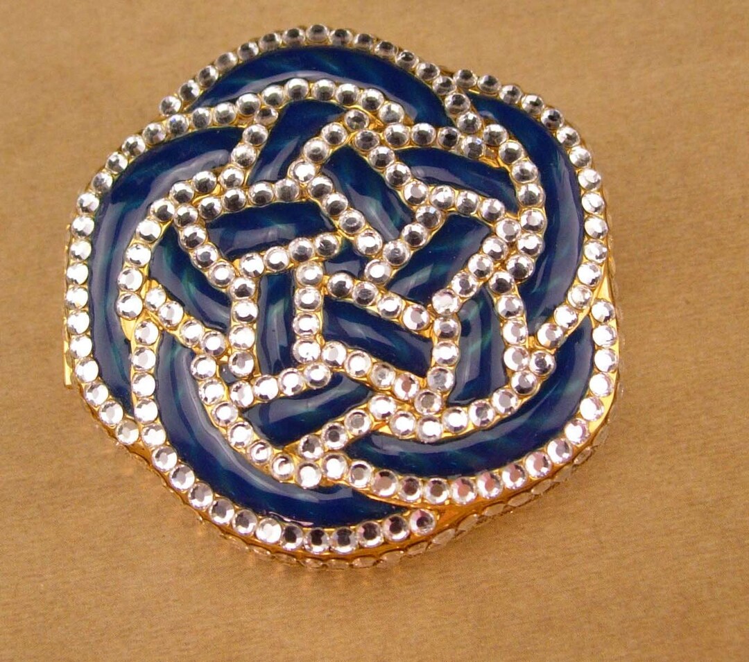 Vintage Perfume Compact Estee Lauder Locket China Blue Etsy