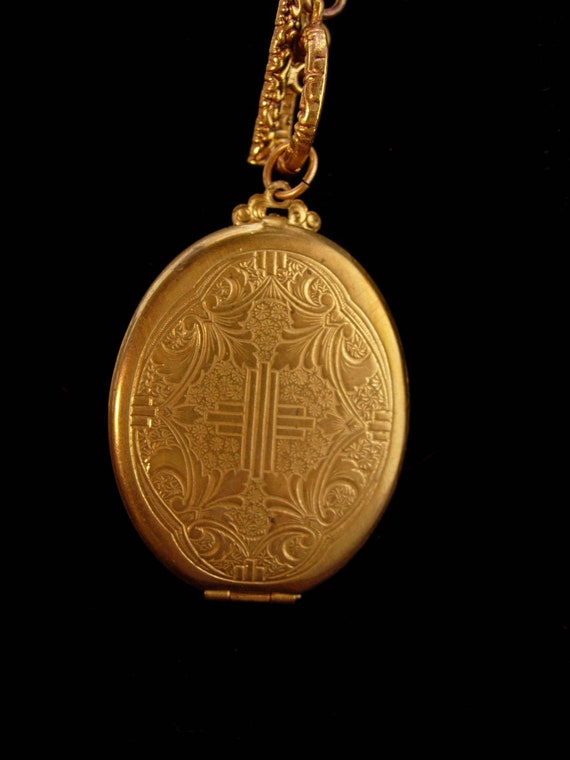 Antique Cross locket - Vintage Religious medieval… - image 6