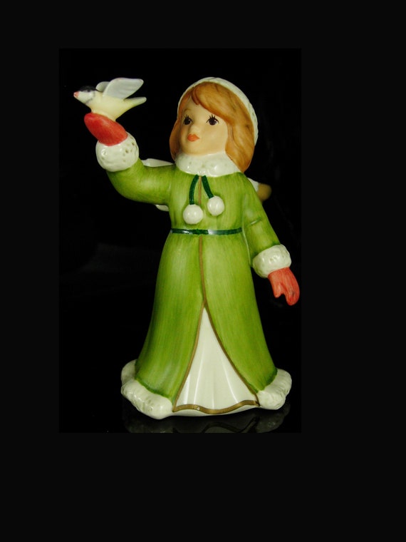 Goebel Snow Angel Figurine Vintage Statue Christmas Bird Etsy