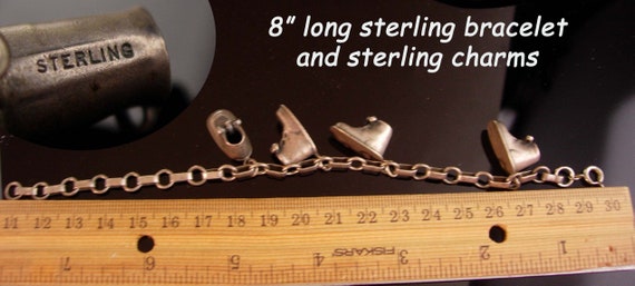 Vintage sterling Silver bracelet - antique baby s… - image 7