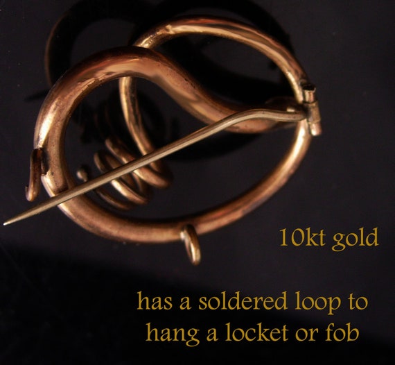 Antique 10K rose gold Brooch - Victorian love kno… - image 4