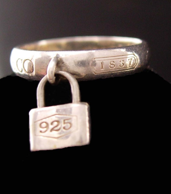 Tiffany & Co. 1837 Padlock Lock Choker Necklace Sterling Silver 925 W/Pouch