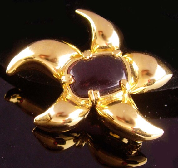 Rare Pierre Cardin  STARFISH Brooch - vintage jel… - image 2