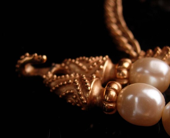 Vintage Couture Pearl necklace - Mary McFadden Lo… - image 4