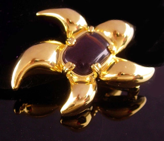 Rare Pierre Cardin  STARFISH Brooch - vintage jel… - image 3
