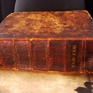 1818 Bible - Antique Religious Book - Family History Inside