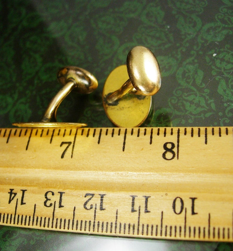 9kt rose gold cufflinks Victorian 1800/'s initials F M signet hallmark wedding Tuxedo groom gift personalized engraved Antique jewellery