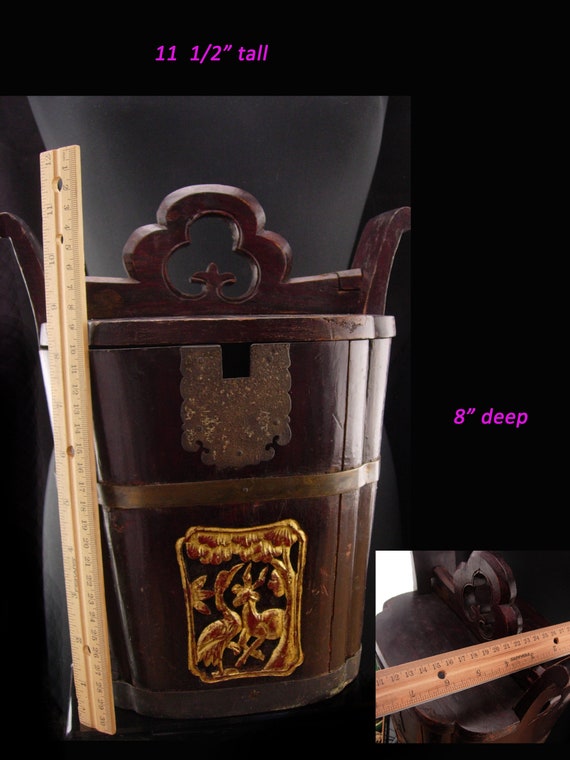 Antique Wedding box Chinese hidden lock case with h… Gem