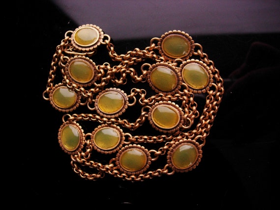 Vintage Yves Saint Laurent necklace - Gripoix gla… - image 3