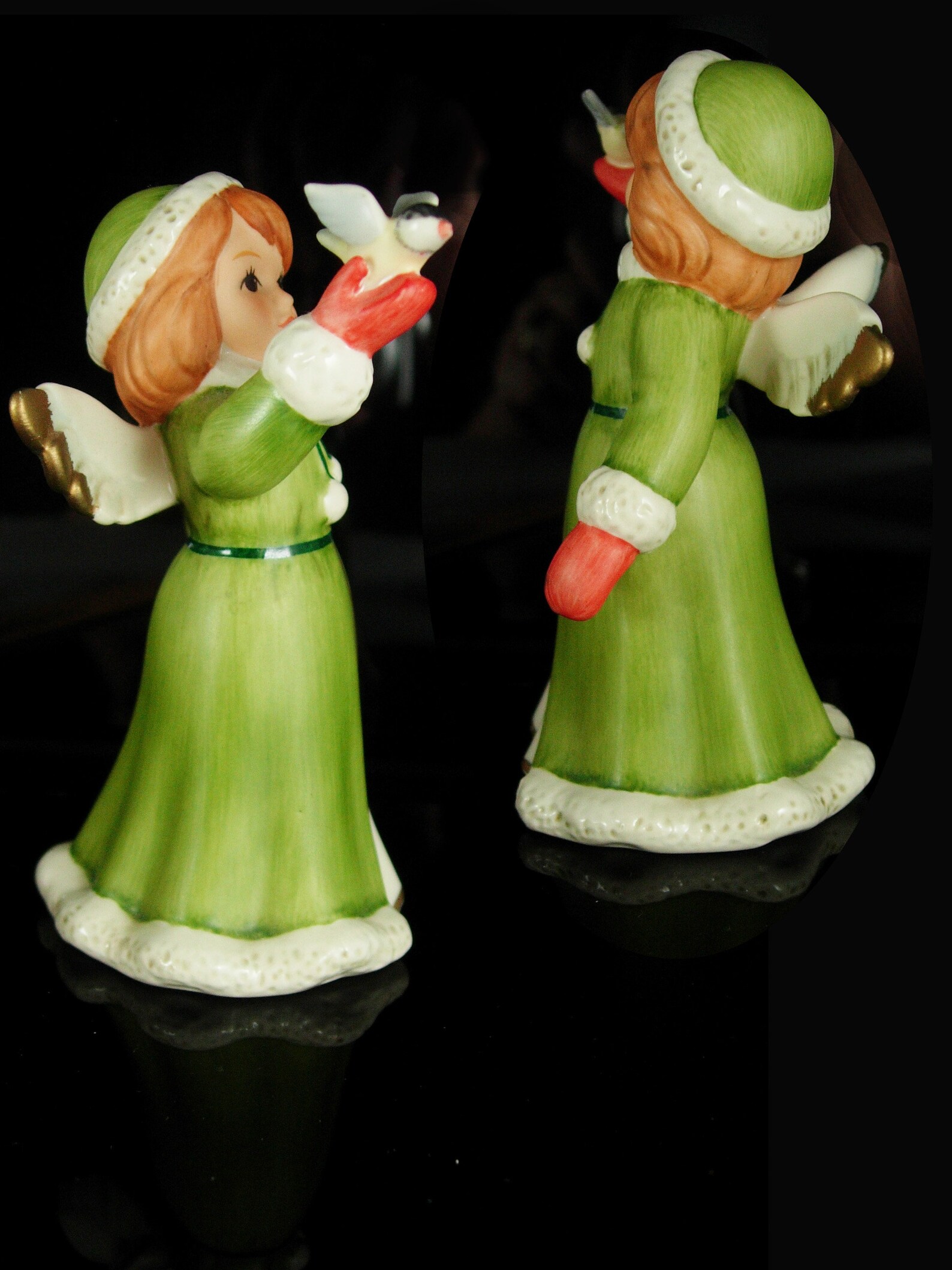 Goebel Snow Angel Figurine Vintage Statue Christmas Bird Etsy