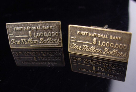 1,000,000 cufflinks  ONE MILLION DOLLARS  Vintage… - image 3