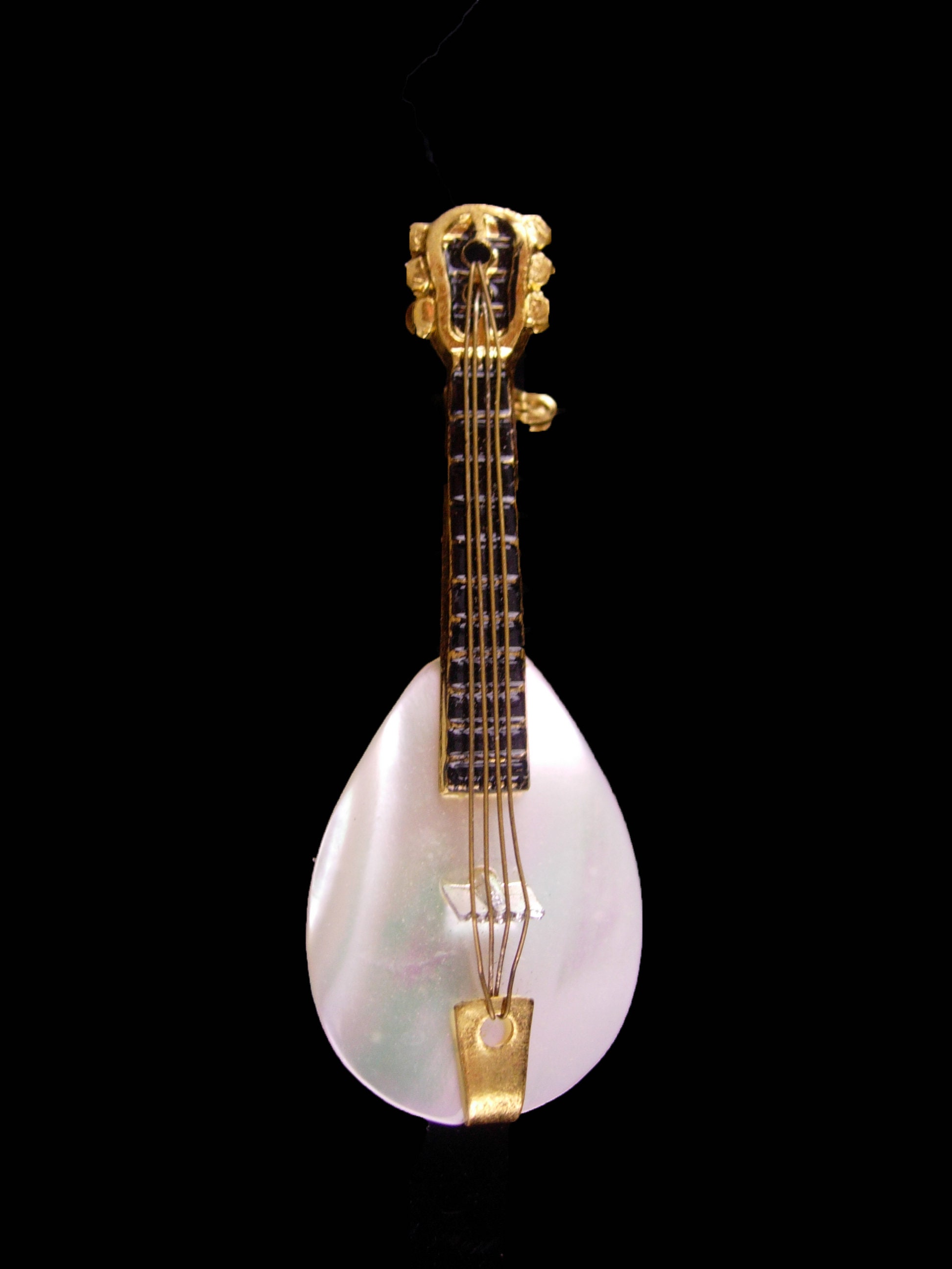 Mandolin Earrings Figural Jewelry Vintage Japan Clip on Etsy