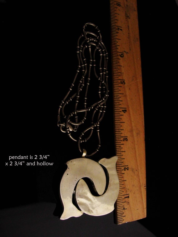 Vintage  large Lapis fish necklace - Turkish Neck… - image 7