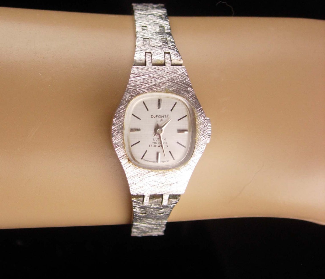 Vintage Lucien Piccard Watch Ladies Silver Wrist Watch Etsy