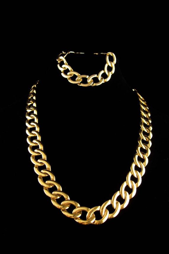 Vintage Napier demi  Parure/ huge chain necklace /