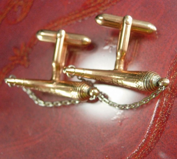 Vintage devil Horn Cufflinks Cuff Links Vintage S… - image 3