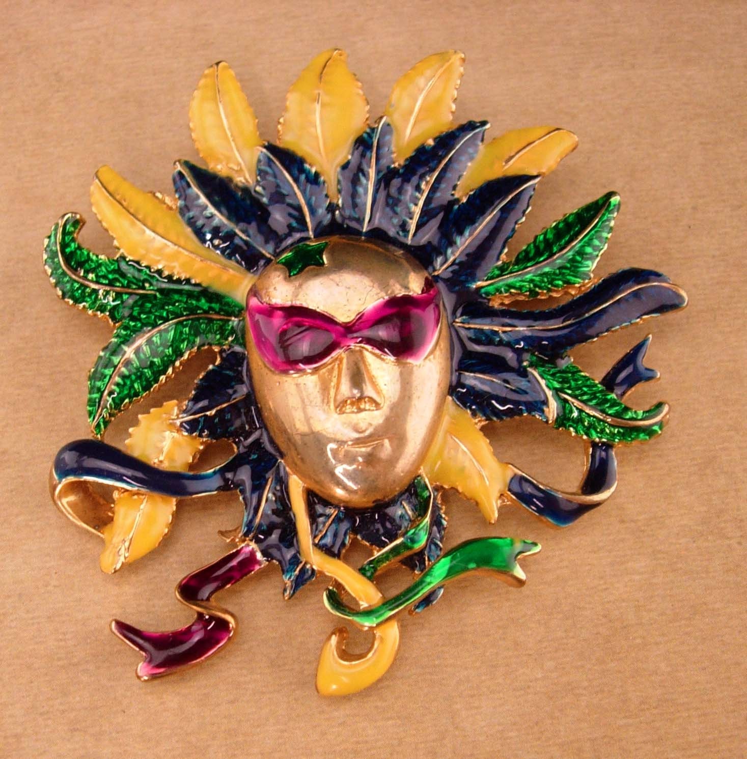 Mardi Gras Brooch Etsy Singapore