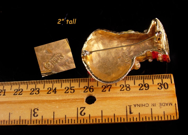 1950/'s chinese Figural pin Har Sultan brooch far eastern Sorcerer Har Genie brooch Vintage signed couture jewelry
