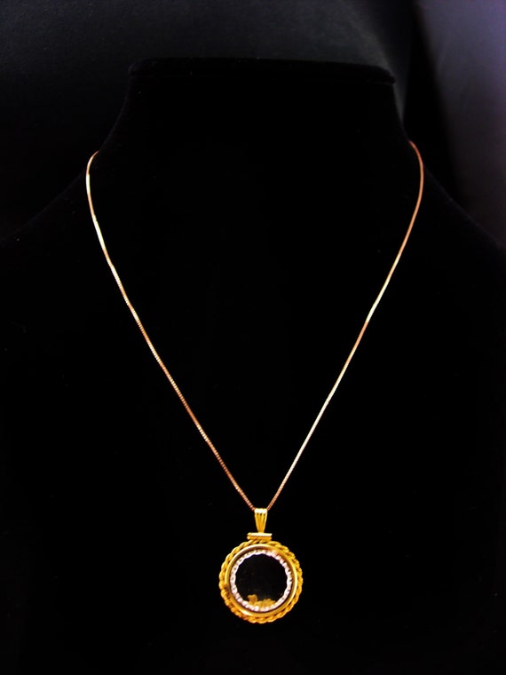 Gold miner locket necklace / Genuine gold flakes p